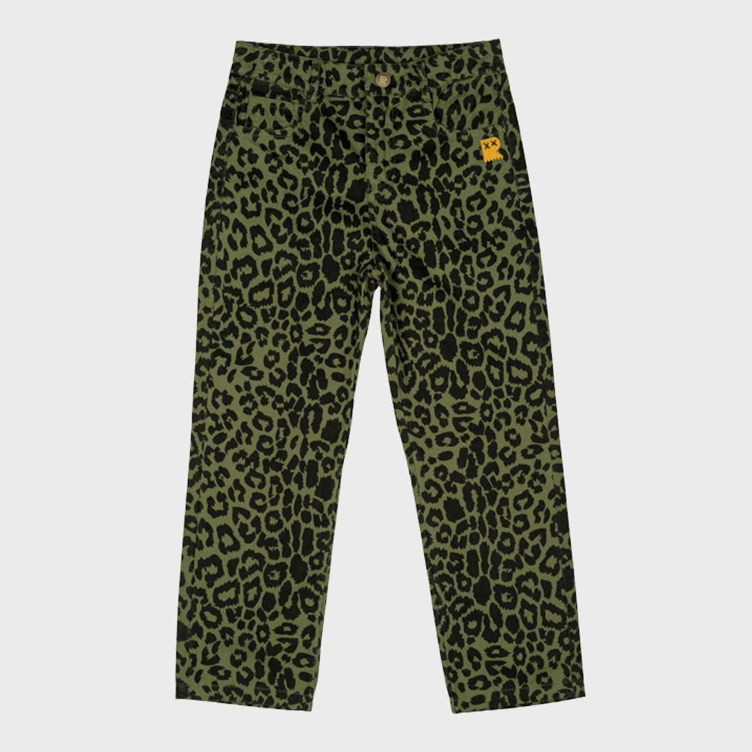 LEOPARD PANTS - GREEN