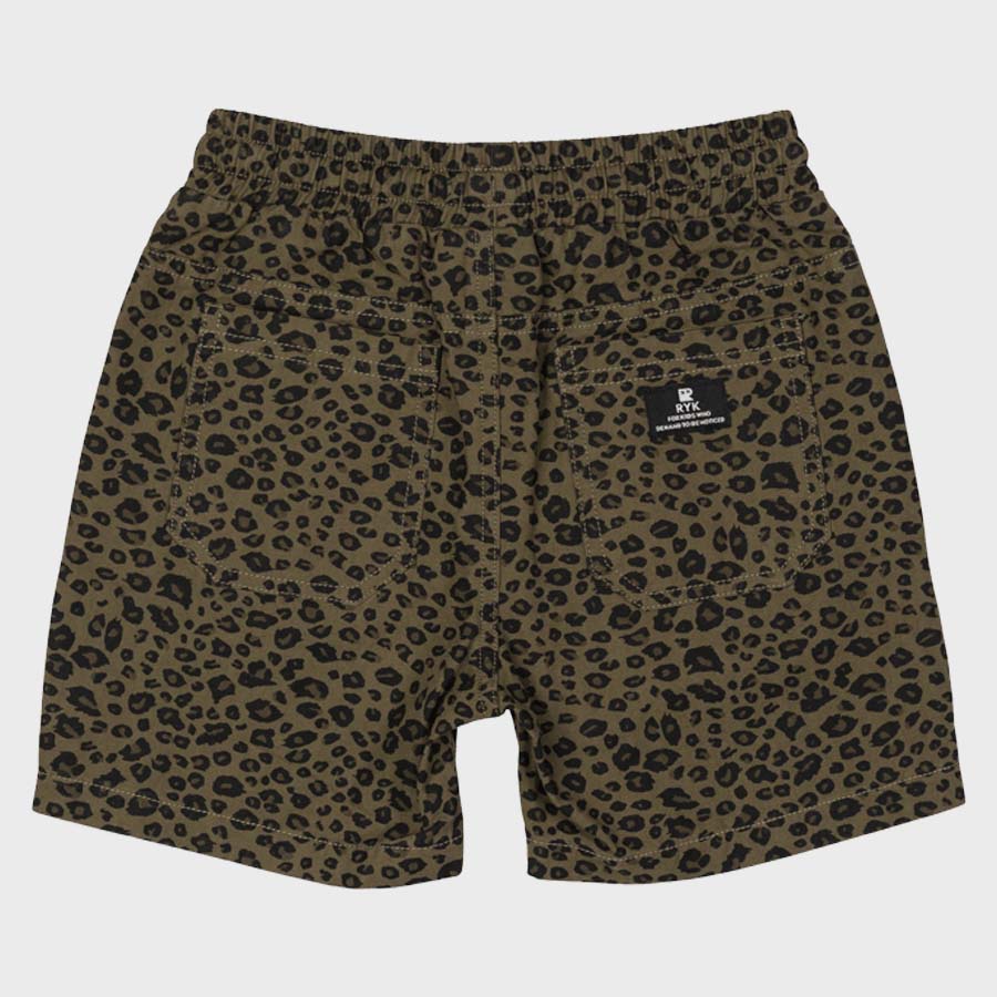 LEOPARD SHORTS - KHAKI