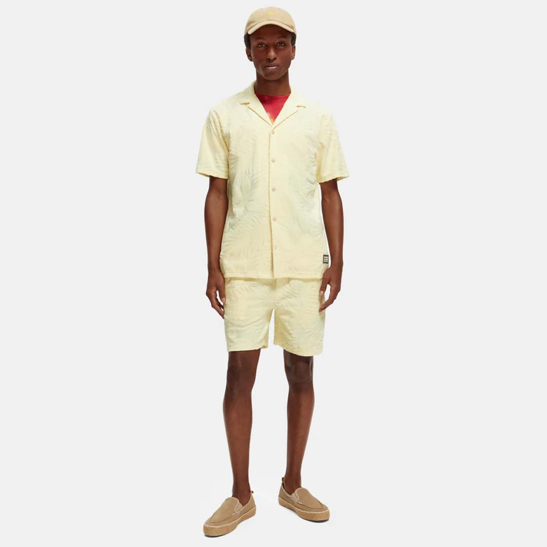 TERRY JACQUARD SHORTS | BANANA