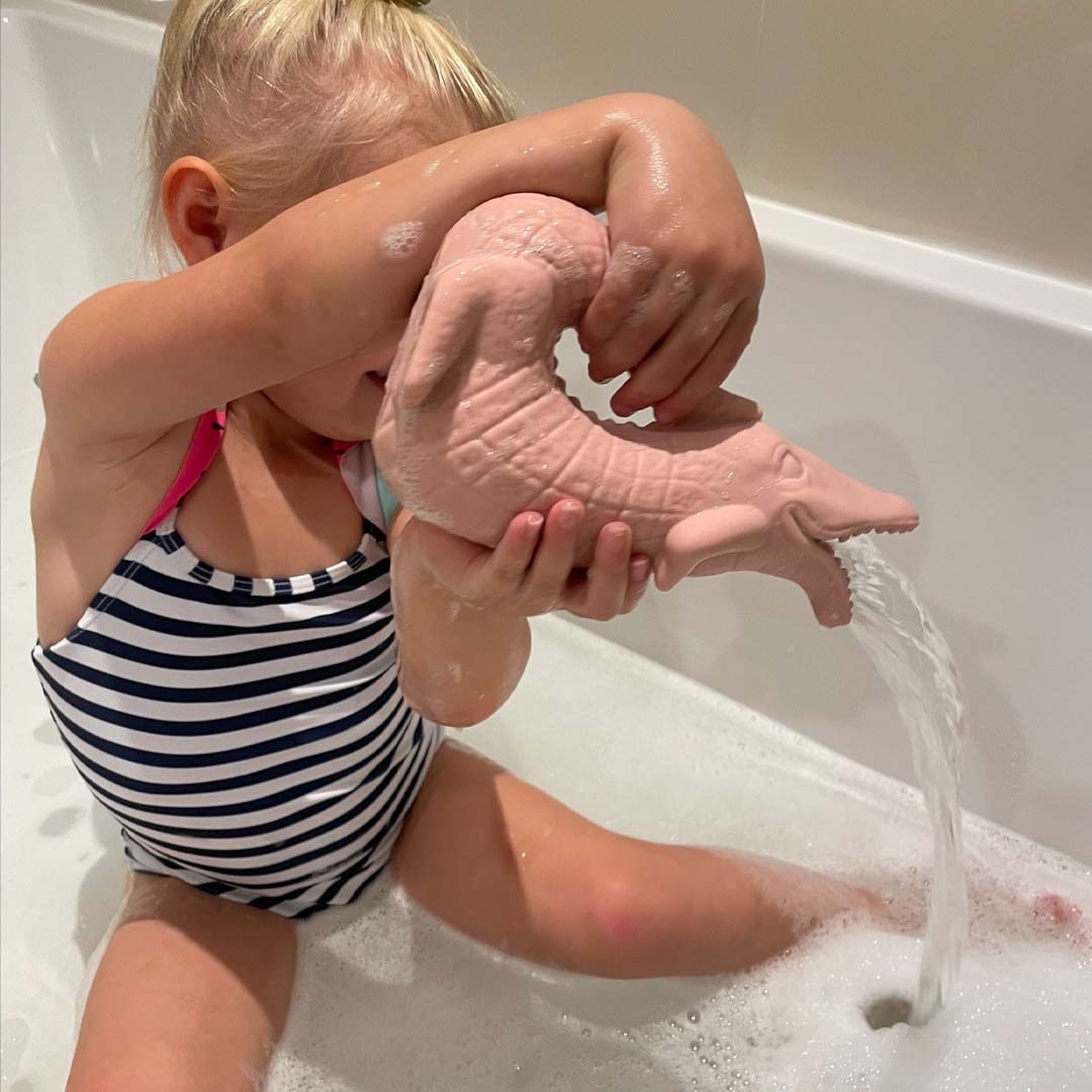 SCRUNCH CROCODILE - DUSTY ROSE