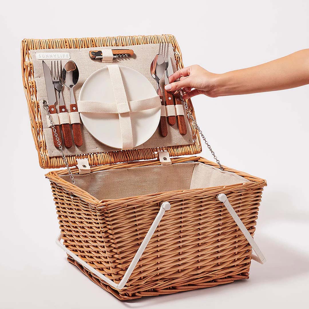 SMALL PICNIC BASKET - NATURAL