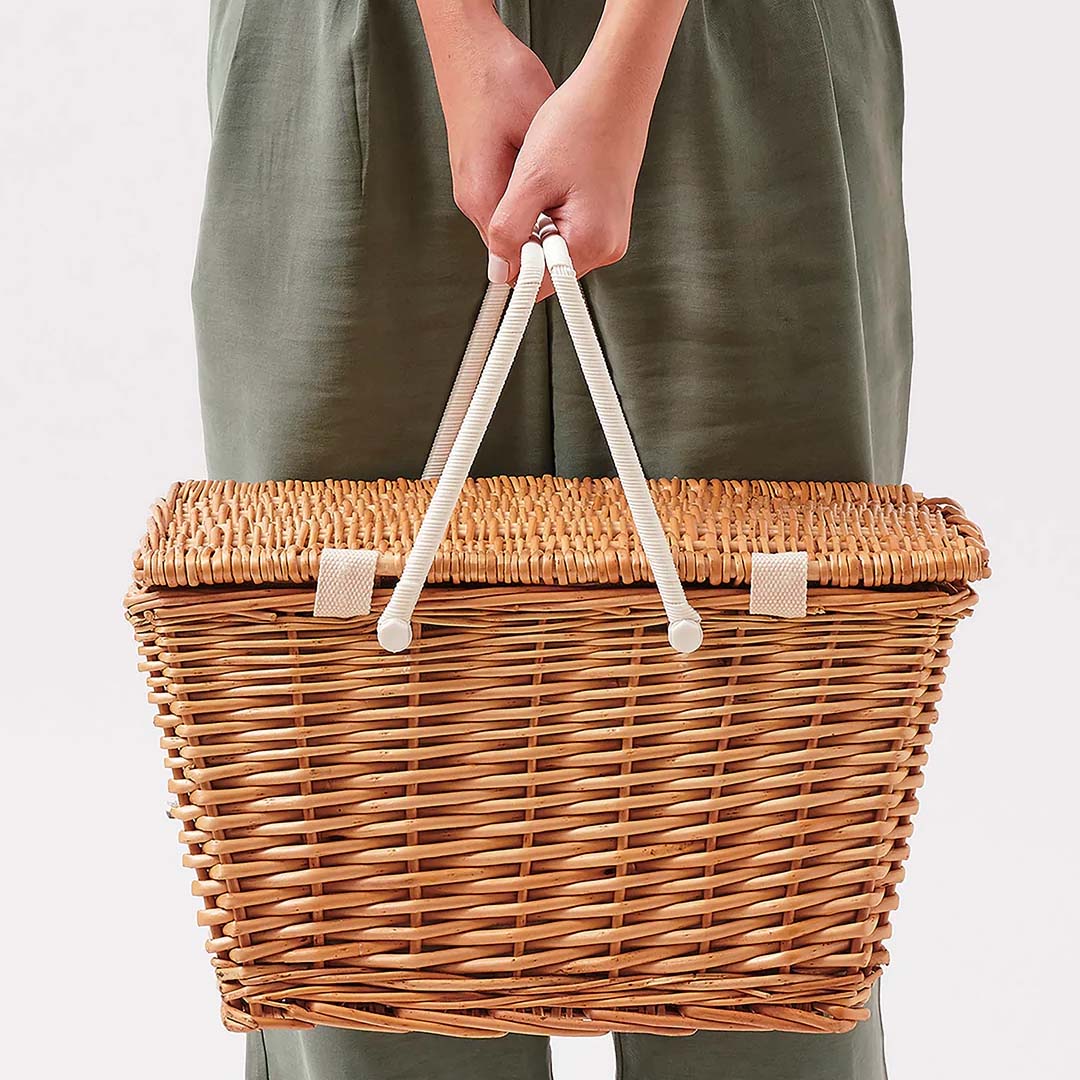 SMALL PICNIC BASKET - NATURAL
