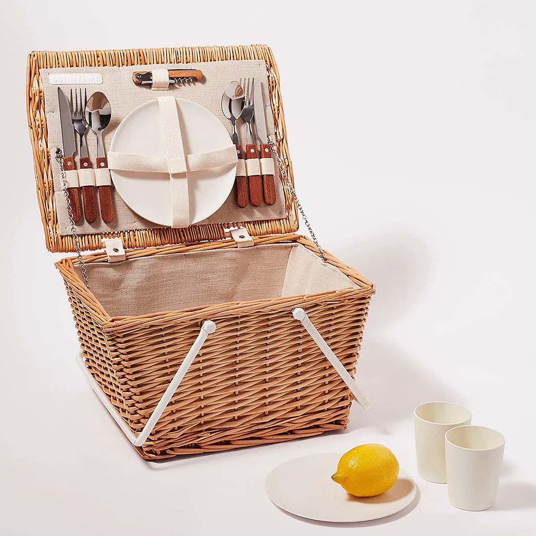 SMALL PICNIC BASKET - NATURAL