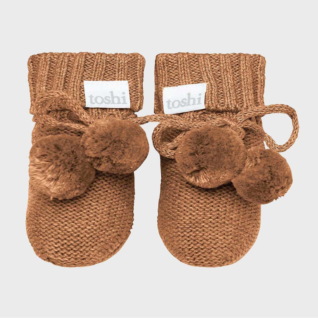 MARLEY ORGANIC BOOTIES | WALNUT
