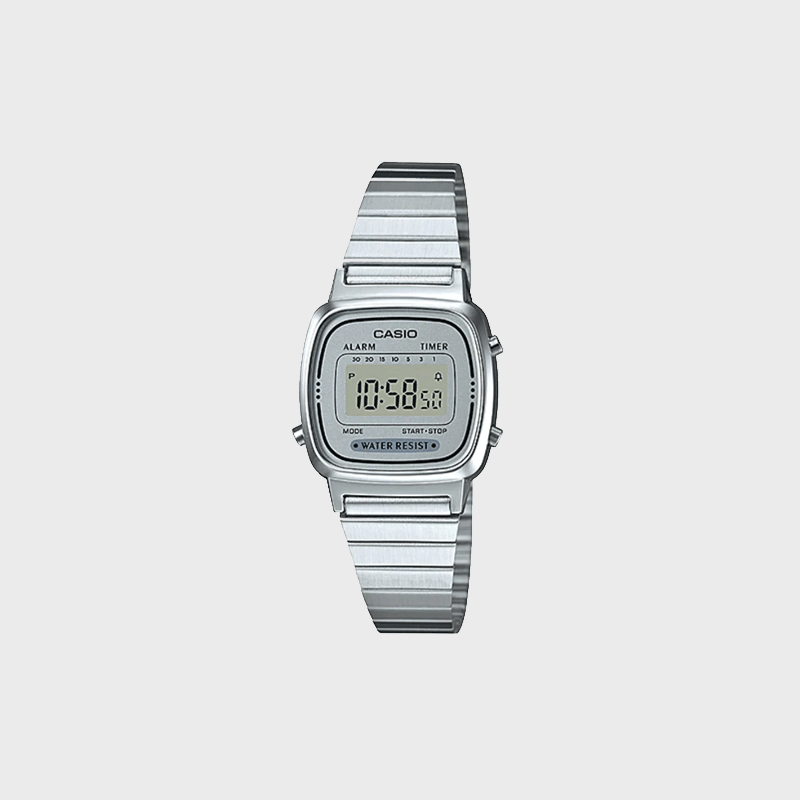 Mini Retro Digital Watch | Silver