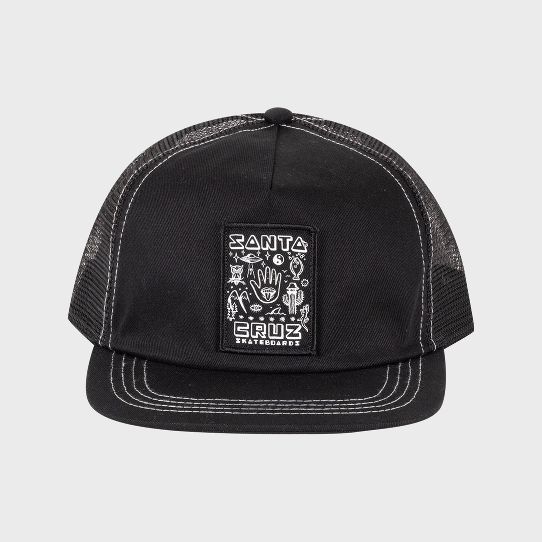 Tripper Mono Patch Trucker Cap | Black