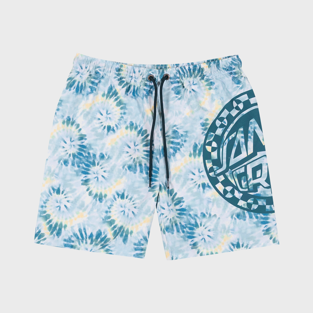 Malba Crash Dot Mono Boardshort | Teal Tie Dye