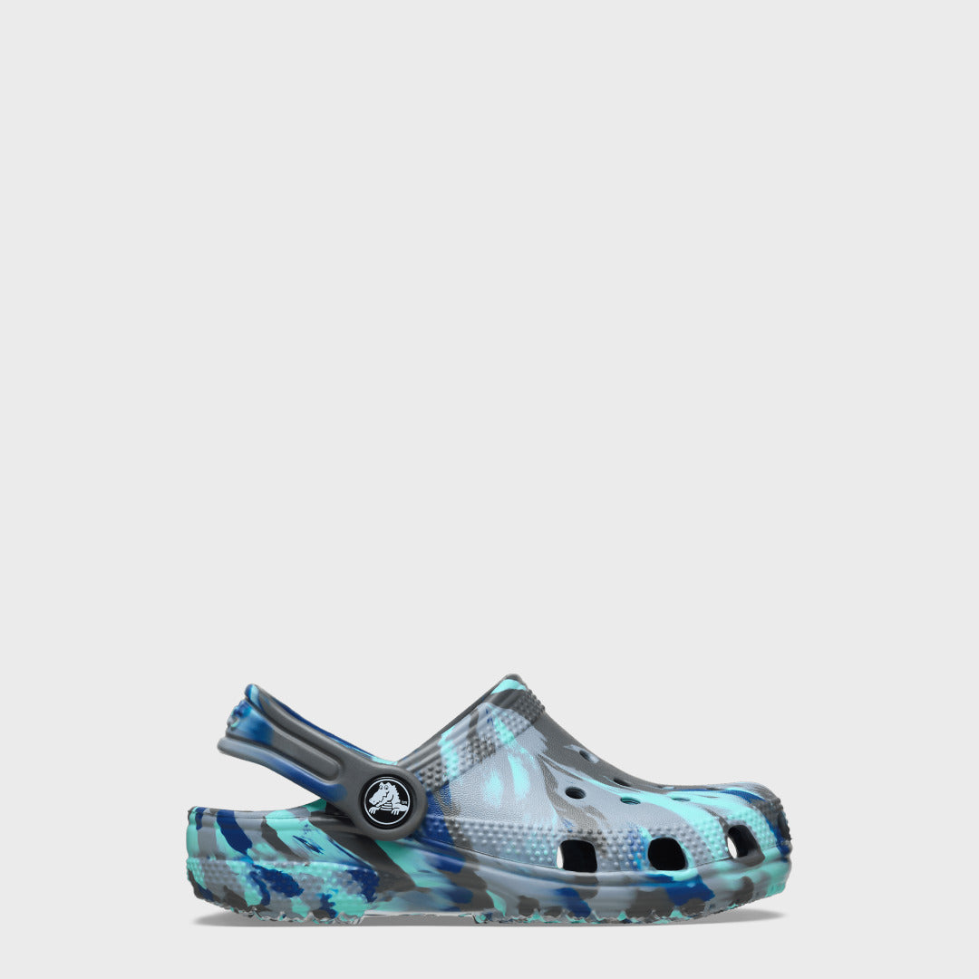 Toddler Classic Marbled Clog | Carbon/Multi — Side view