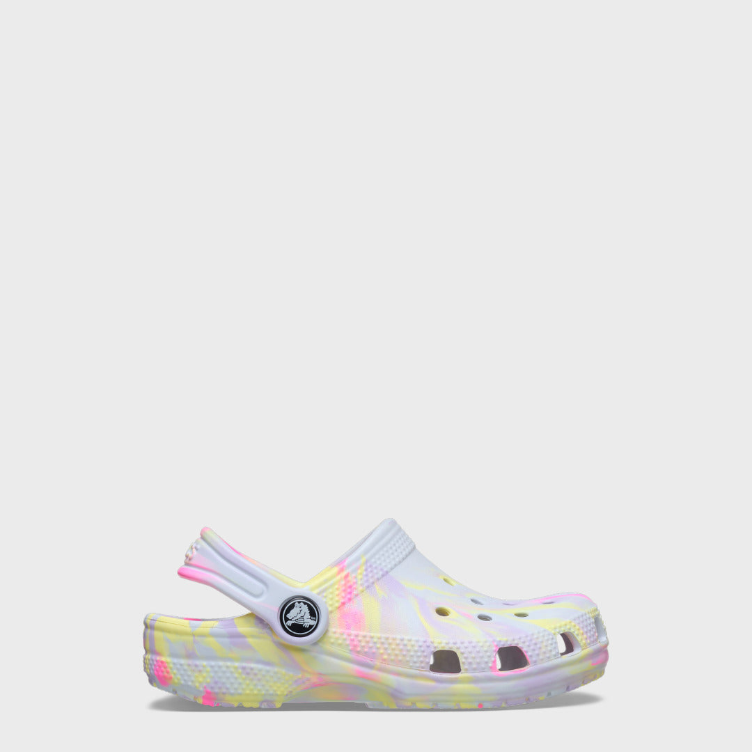 Toddler Classic Marbled Clog | Sky Ice/Multi — Side view