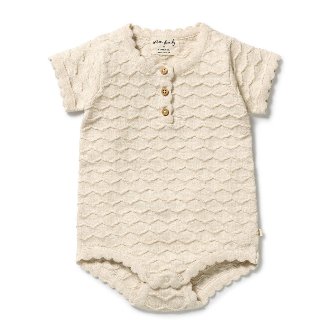 Milk Cloud Organic Knitted Chevron Bodysuit — image 1