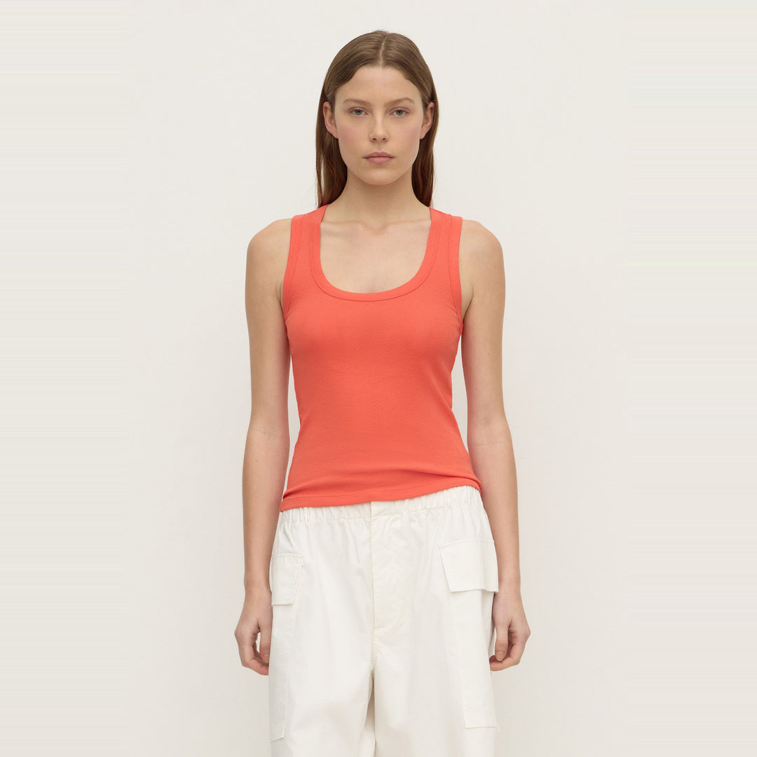 Robyn Scoop Neck Rib Tank | Dahlia — image 1