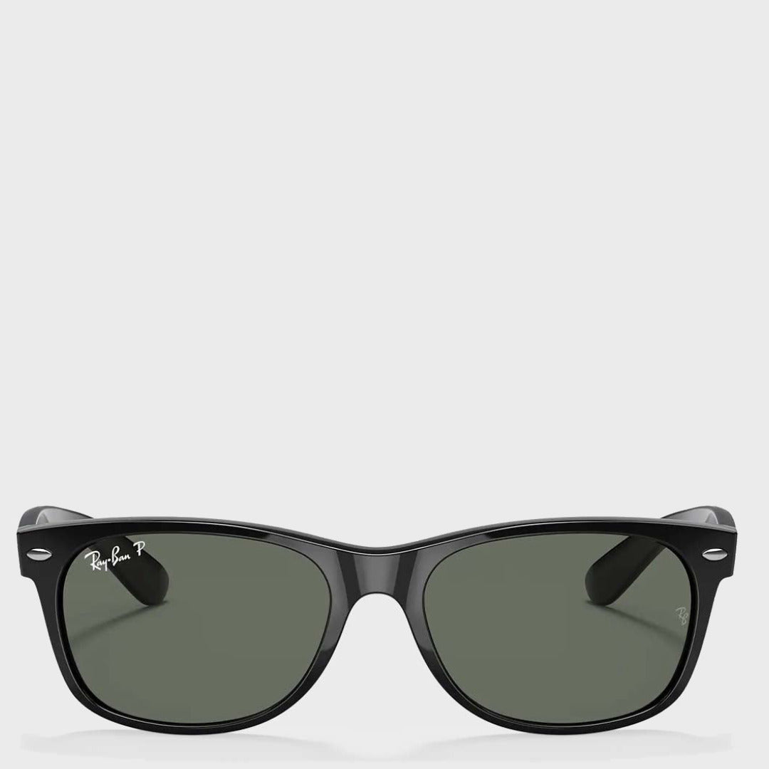 New Wayfarer | Black Polarized Green