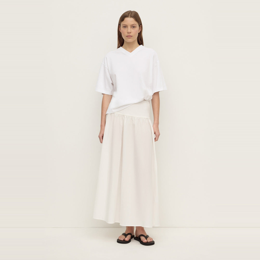 Sarah Cotton Maxi Skirt | White — image 1