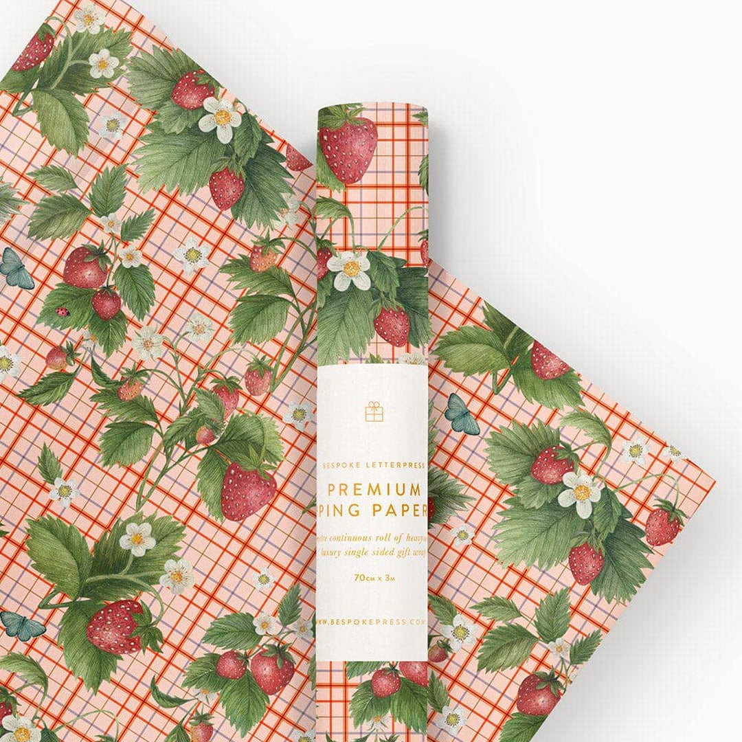 Gift Wrap Roll 3m - Strawberries image 1