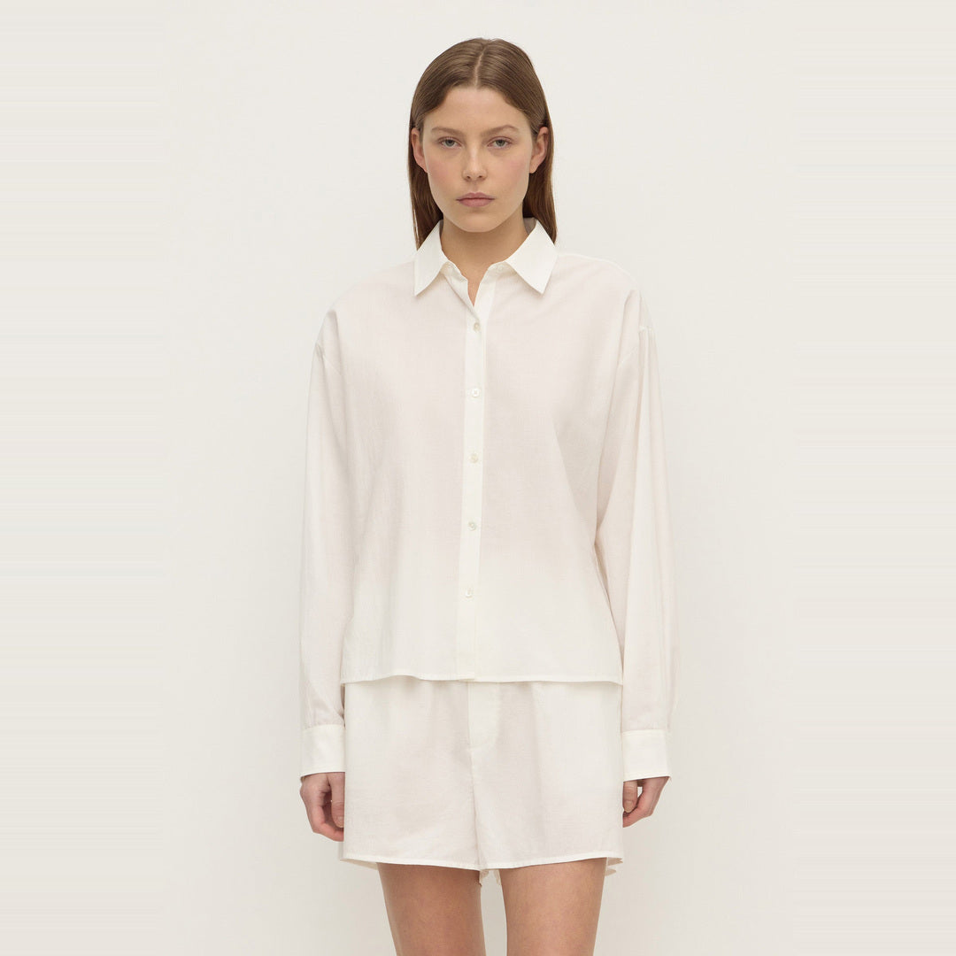 Frankie Cotton Long Sleeve Shirt | White — image 1