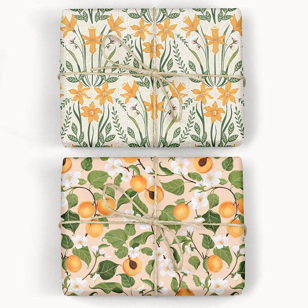 Peaches / Daffodil 6pk Gift Wrap Sheets image 1