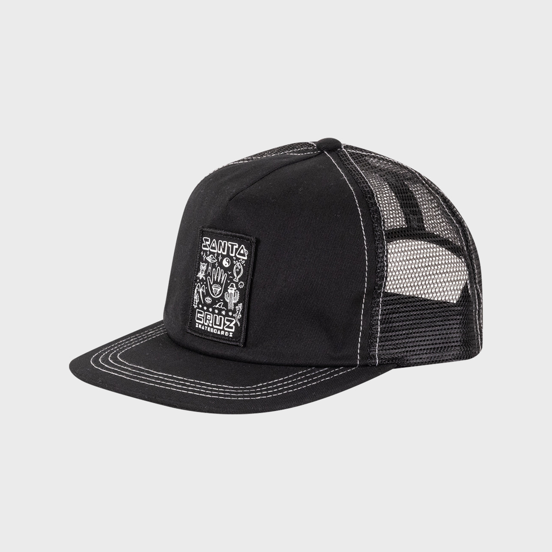 Tripper Mono Patch Trucker Cap | Black