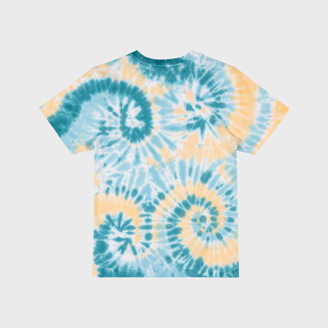 Malba Crash Dot Mono Front Tee | Teal Tie Dye
