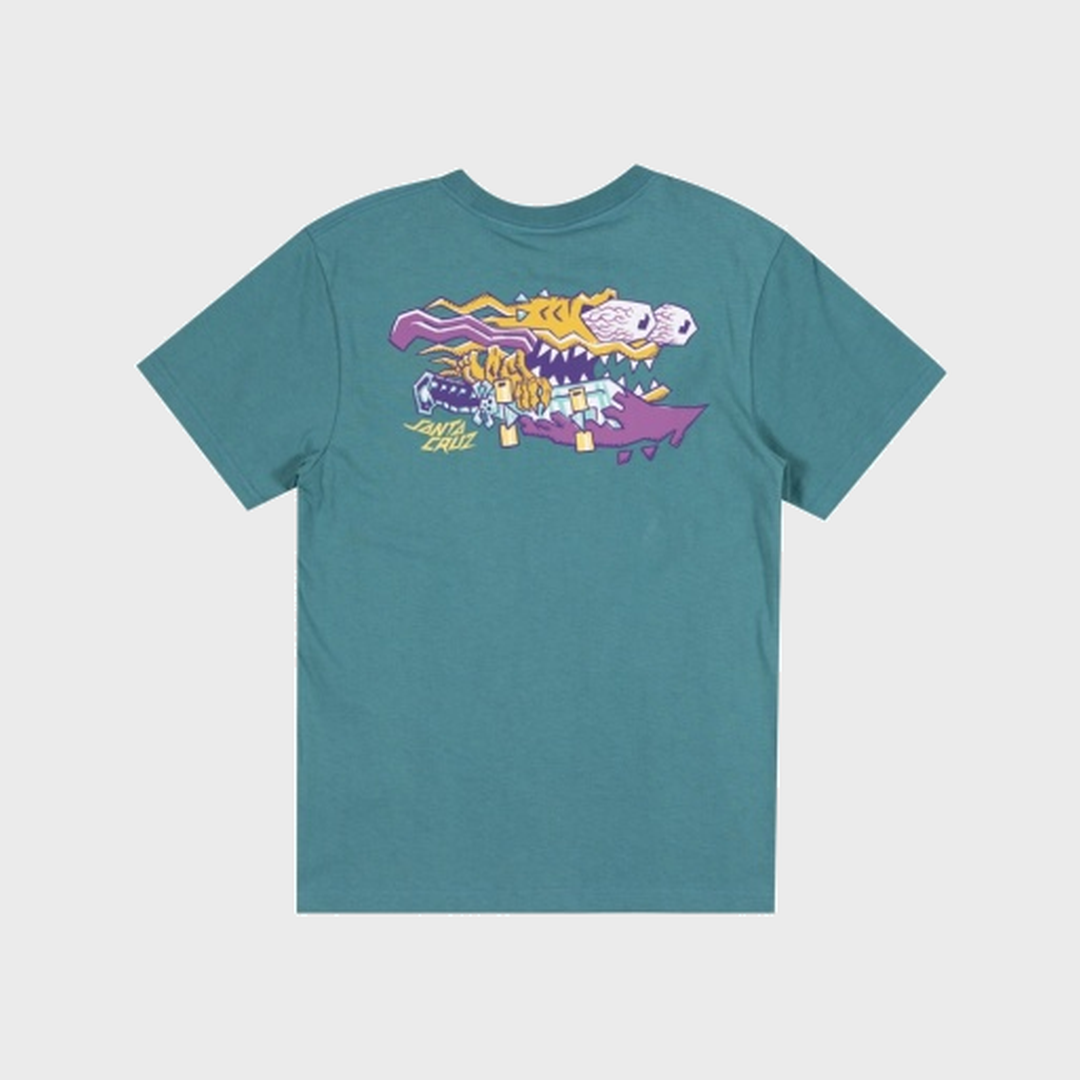 Meek Scratched Slasher Tee | Teal