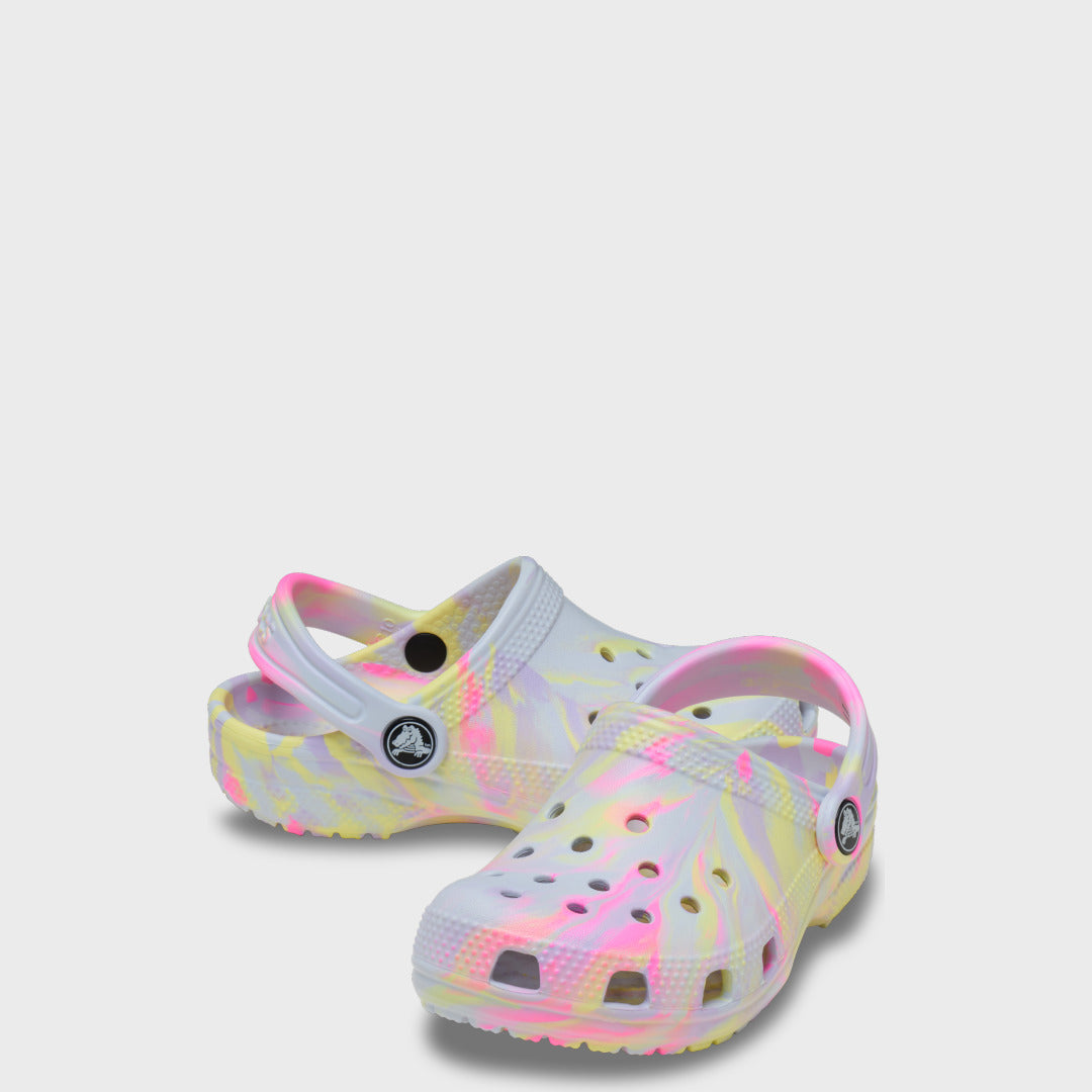 Toddler Classic Marbled Clog | Sky Ice/Multi — Pair view
