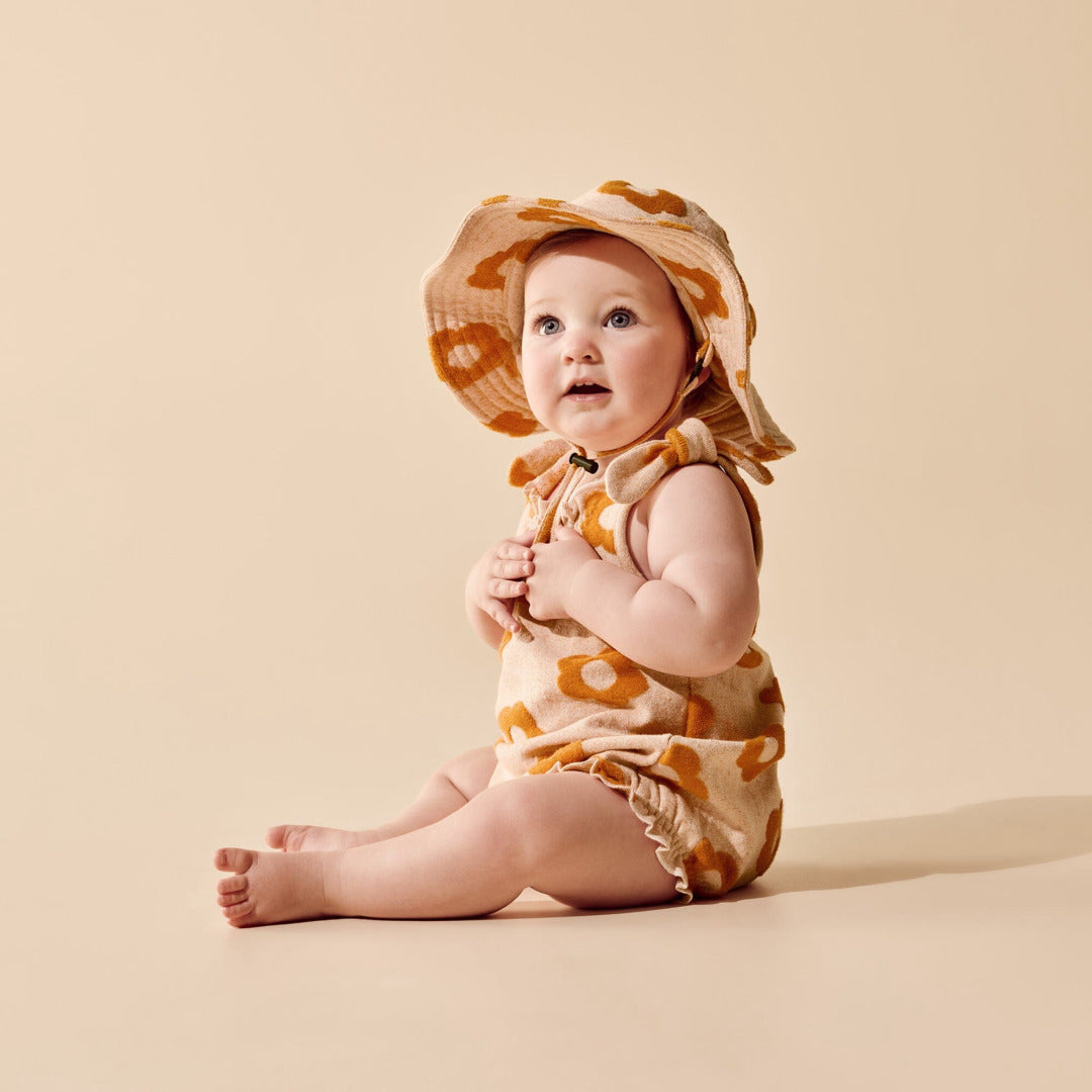 Daisy Glow Organic Terry Tie Playsuit — image 2
