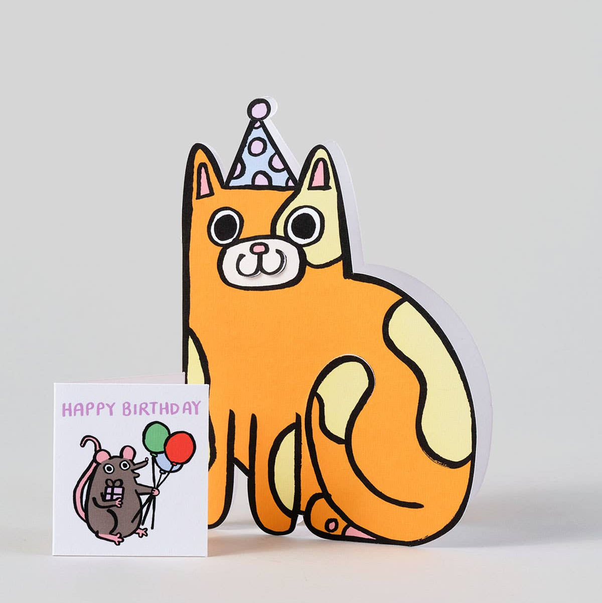 Birthday Card | Cat with Mini Card