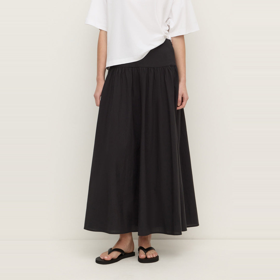 Sarah Cotton Maxi Skirt | Black — image 2