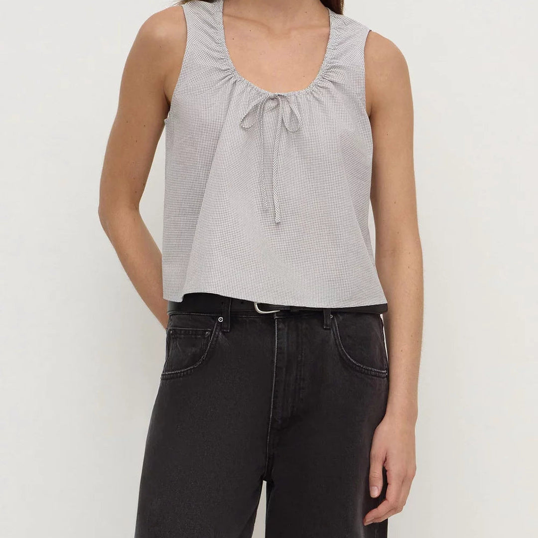 Phoenix Cotton Tie Top Micro Check — image 2