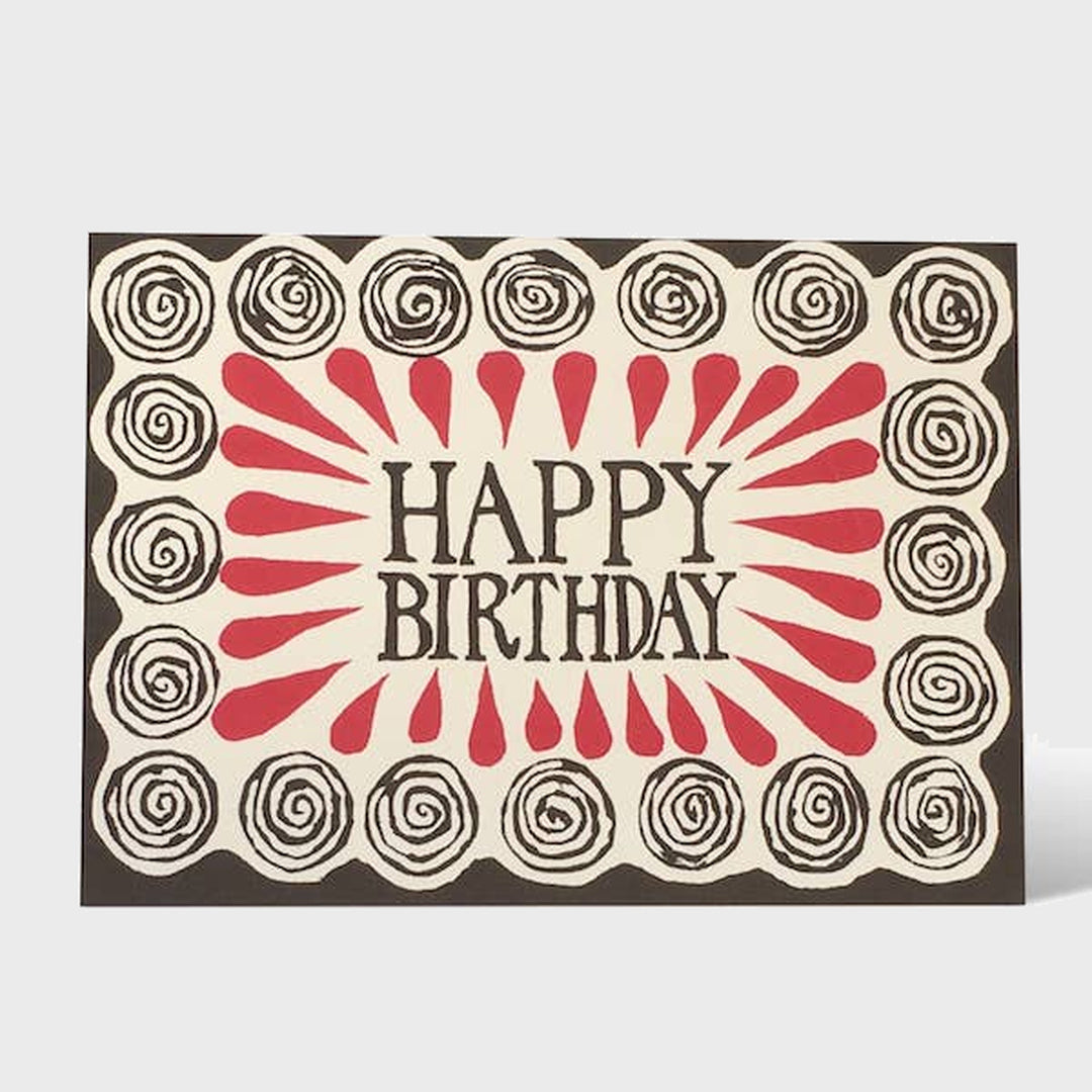 Card Happy Birthday | Spirals