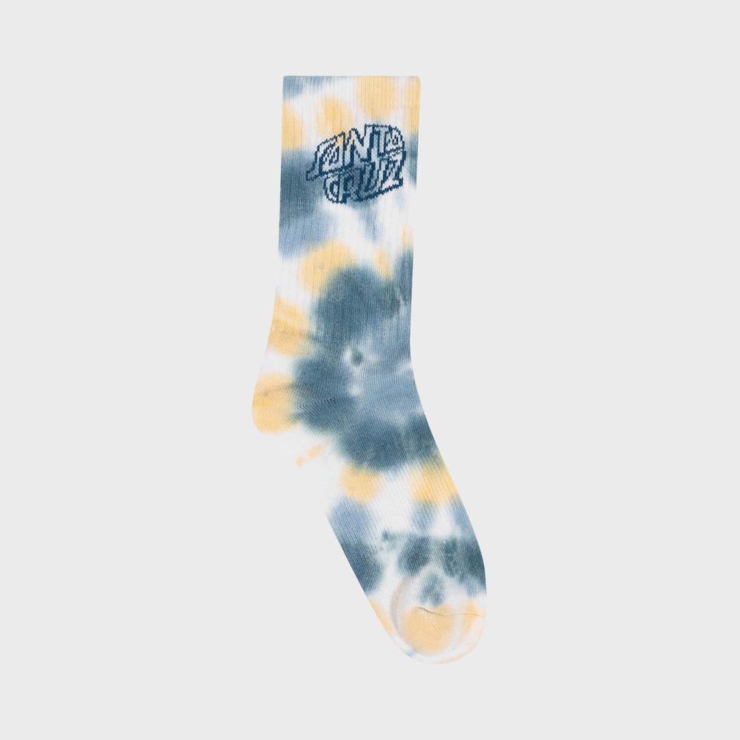 Malba Crash Stack Crew Sock 2 Pack | Teal Tie Dye-Black Tie Dye