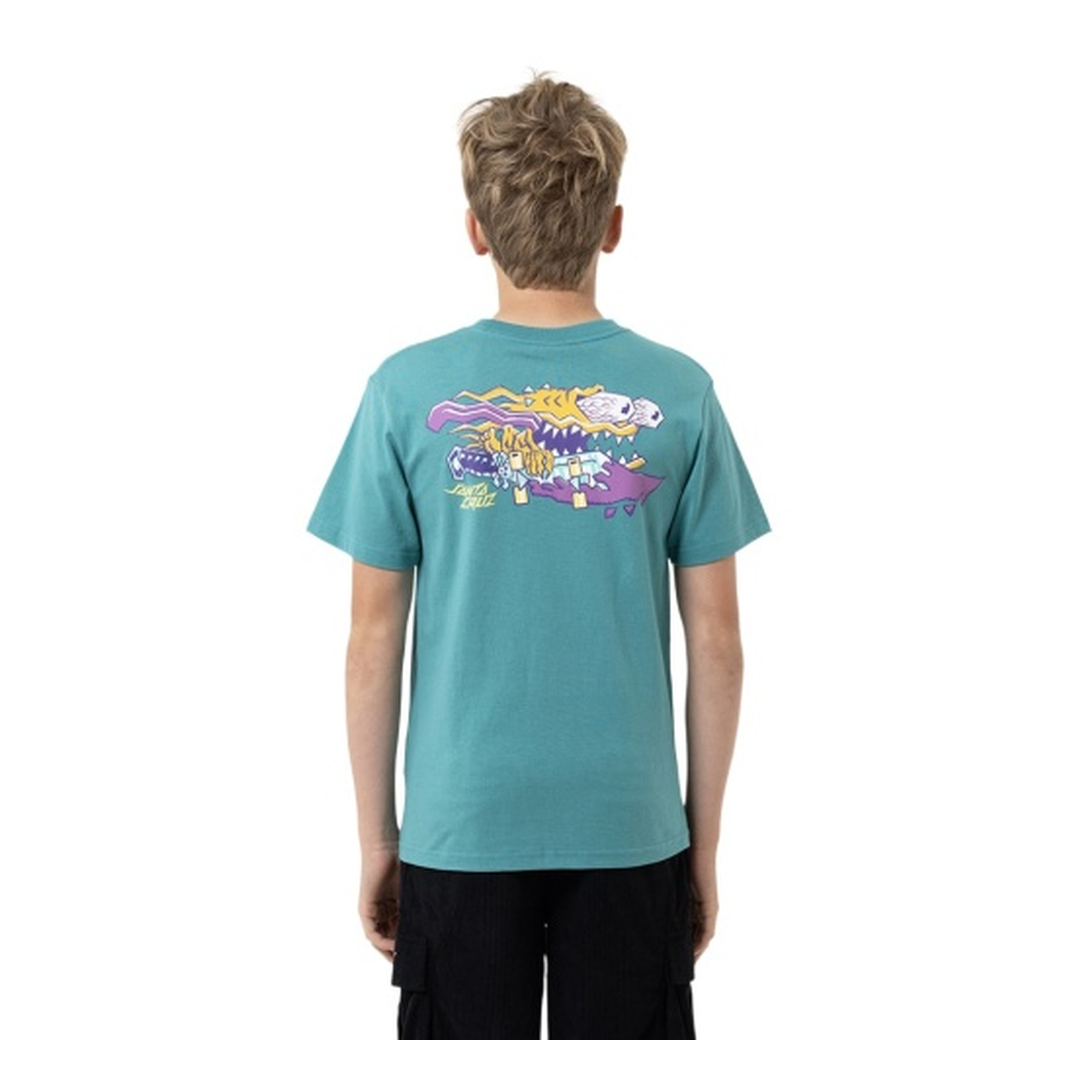 Meek Scratched Slasher Tee | Teal