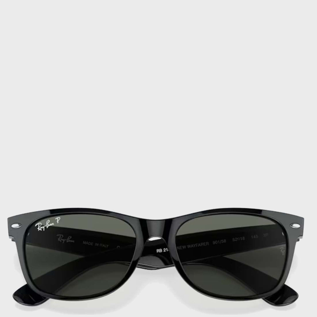 New Wayfarer  | Black | Polarized Green 58