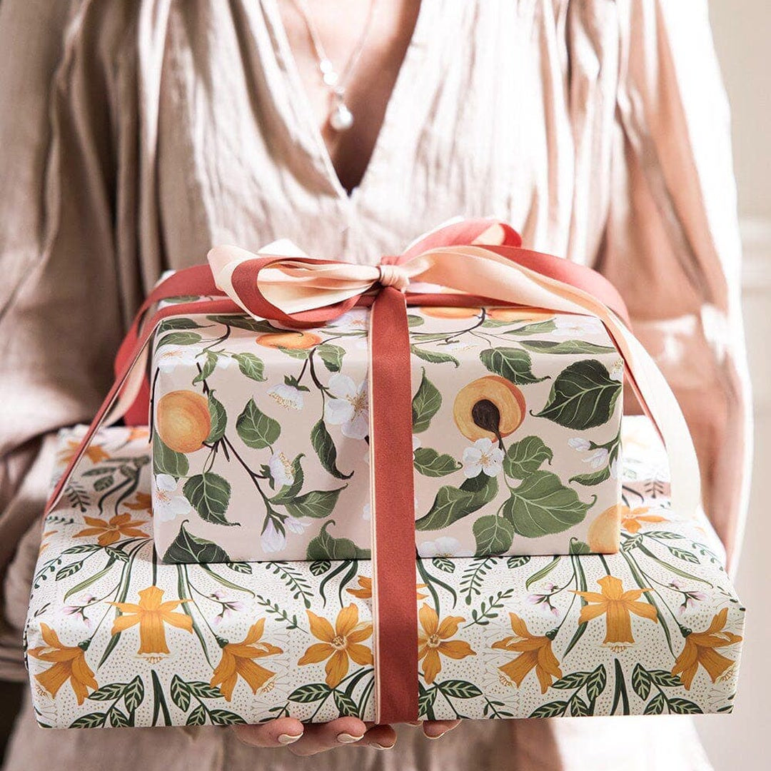 Peaches / Daffodil 6pk Gift Wrap Sheets image 3