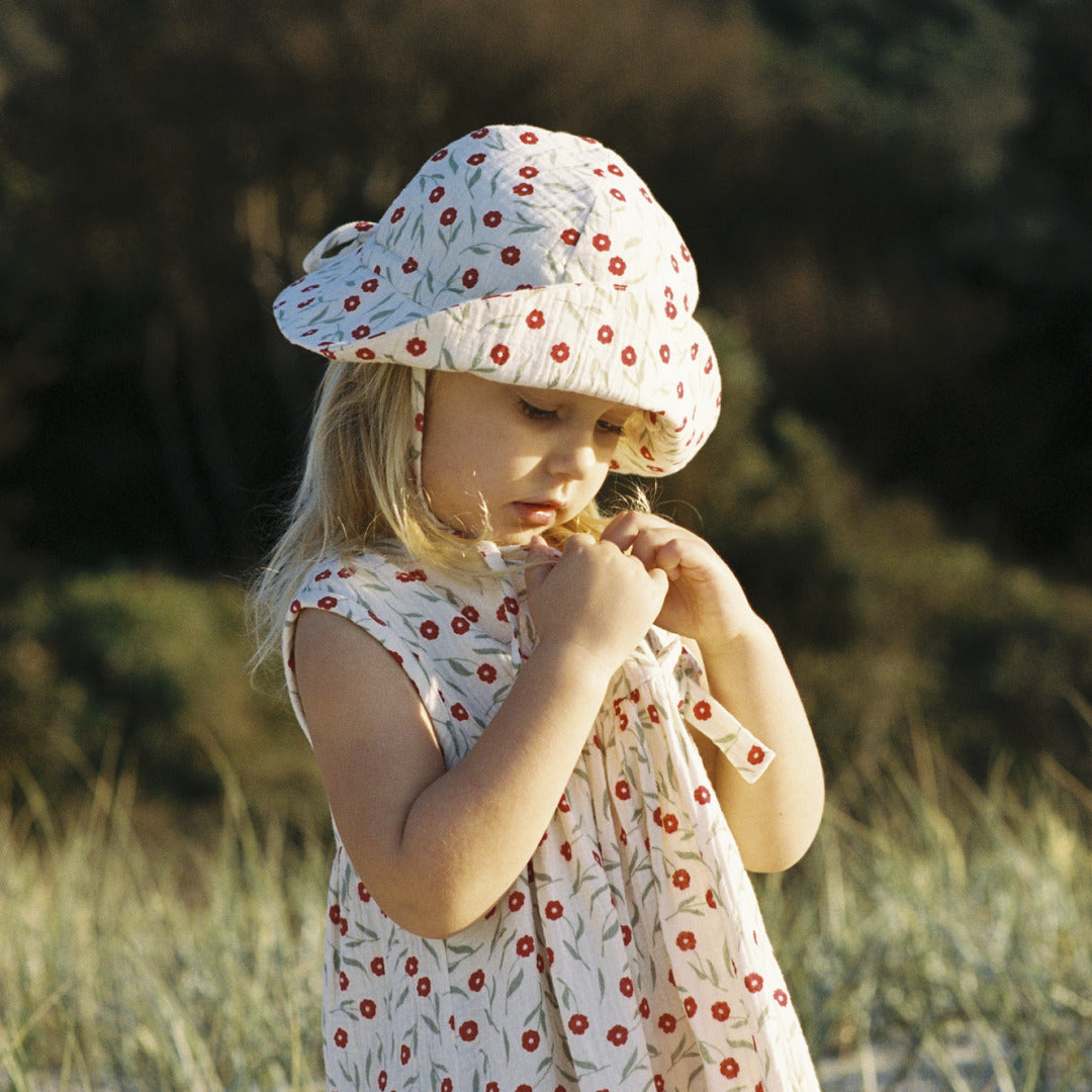 Muslin Sunhat | Joiette Print — lifestyle view 1