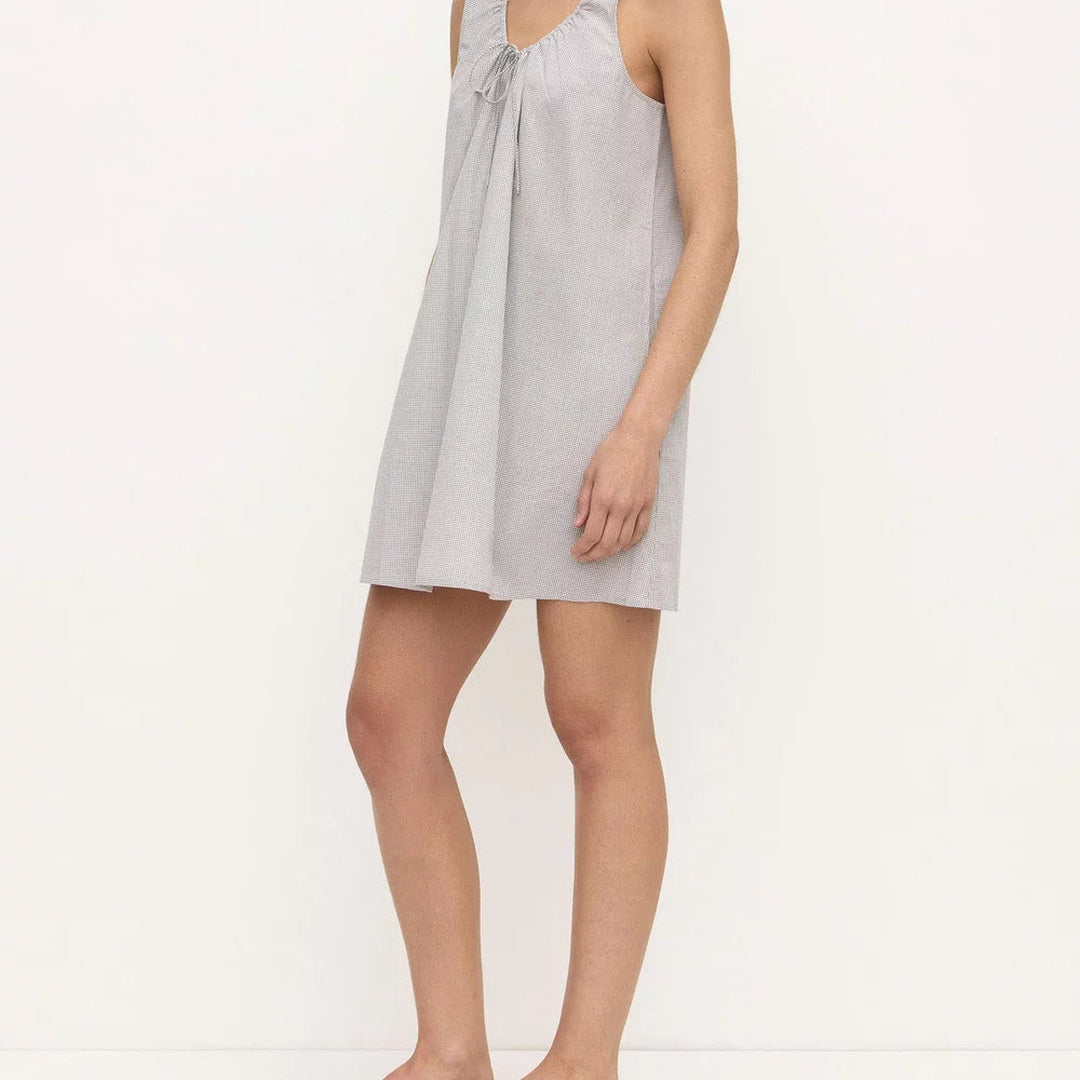 Phoenix Cotton Mini Dress Micro Check — image 3