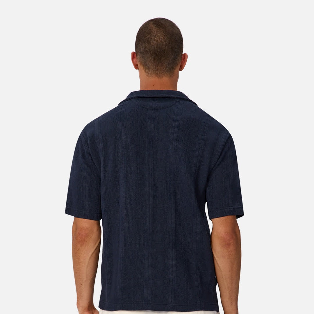 The Malaga Short Sleeve Shirt | New Navy official Industrie view 4