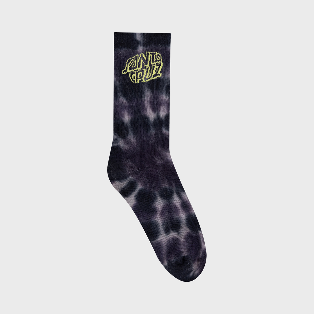 Malba Crash Stack Crew Sock 2 Pack | Teal Tie Dye-Black Tie Dye
