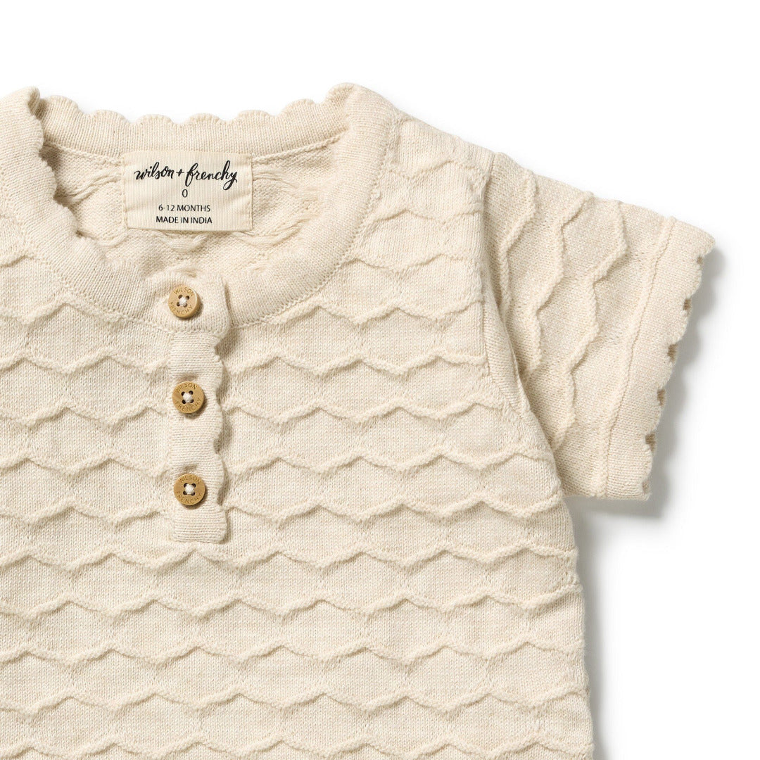 Milk Cloud Organic Knitted Chevron Bodysuit — image 4