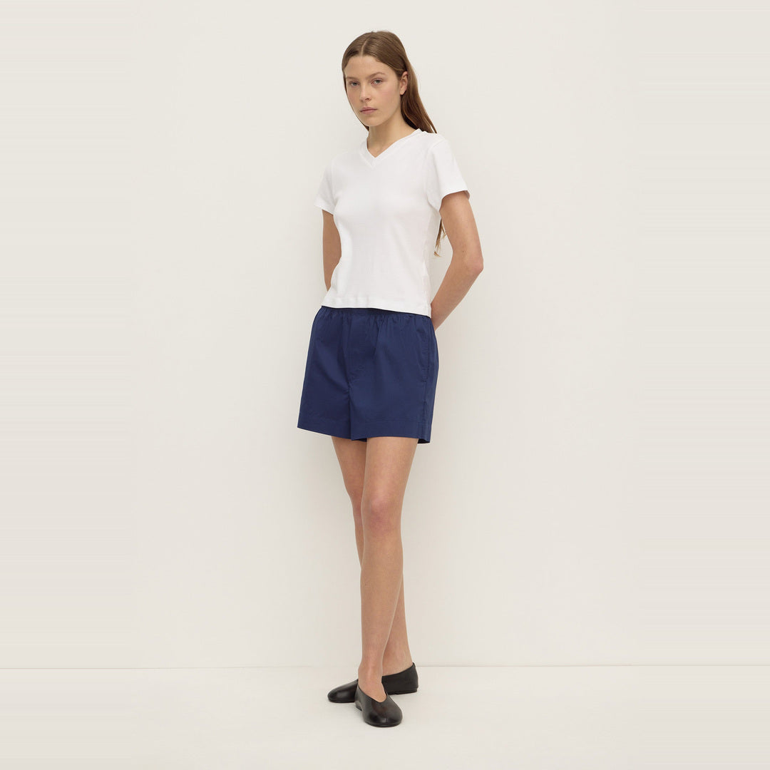 Micha Poplin Short | Imperial Blue — image 4
