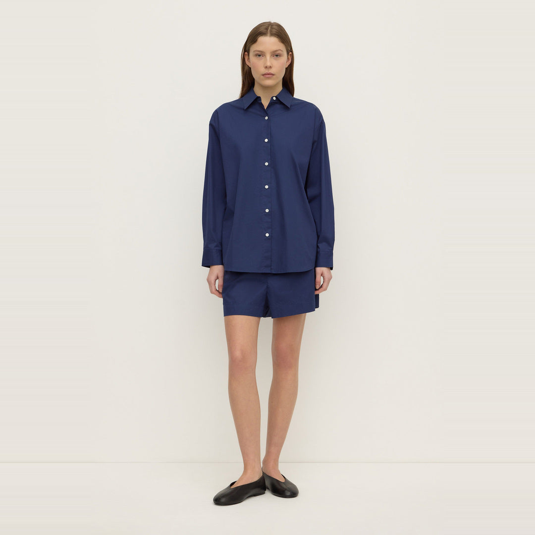 Micha Poplin Long Sleeve Shirt | Imperial Blue — image 4