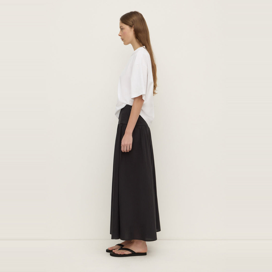 Sarah Cotton Maxi Skirt | Black — image 4