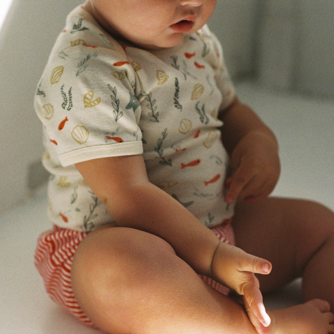 Short Sleeve Bodysuit | Snorkel Print — lifestyle view 3