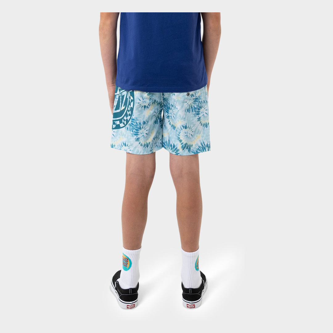 Malba Crash Dot Mono Boardshort | Teal Tie Dye