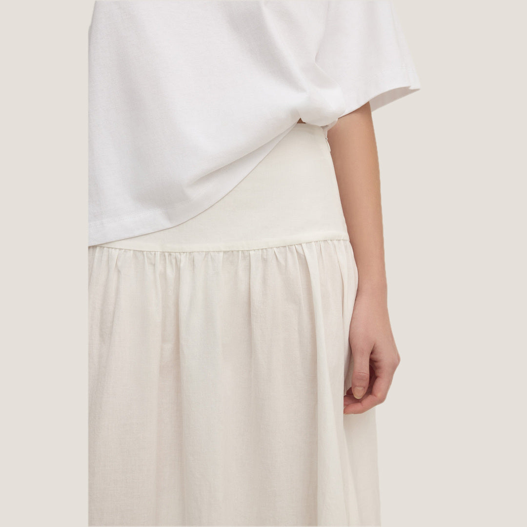 Sarah Cotton Maxi Skirt | White — image 5