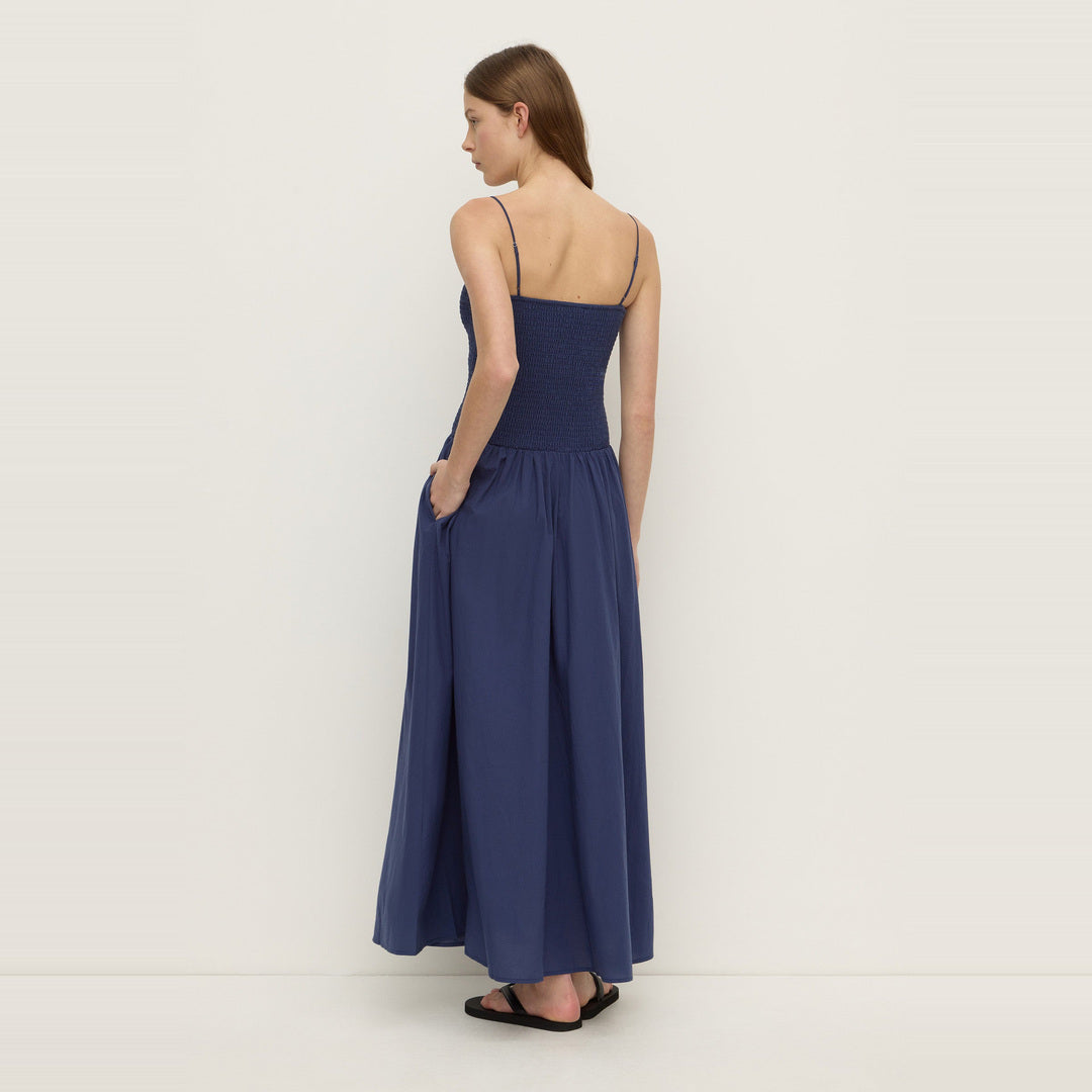 Connie Cotton Shirred Dress | Imperial Blue — image 6