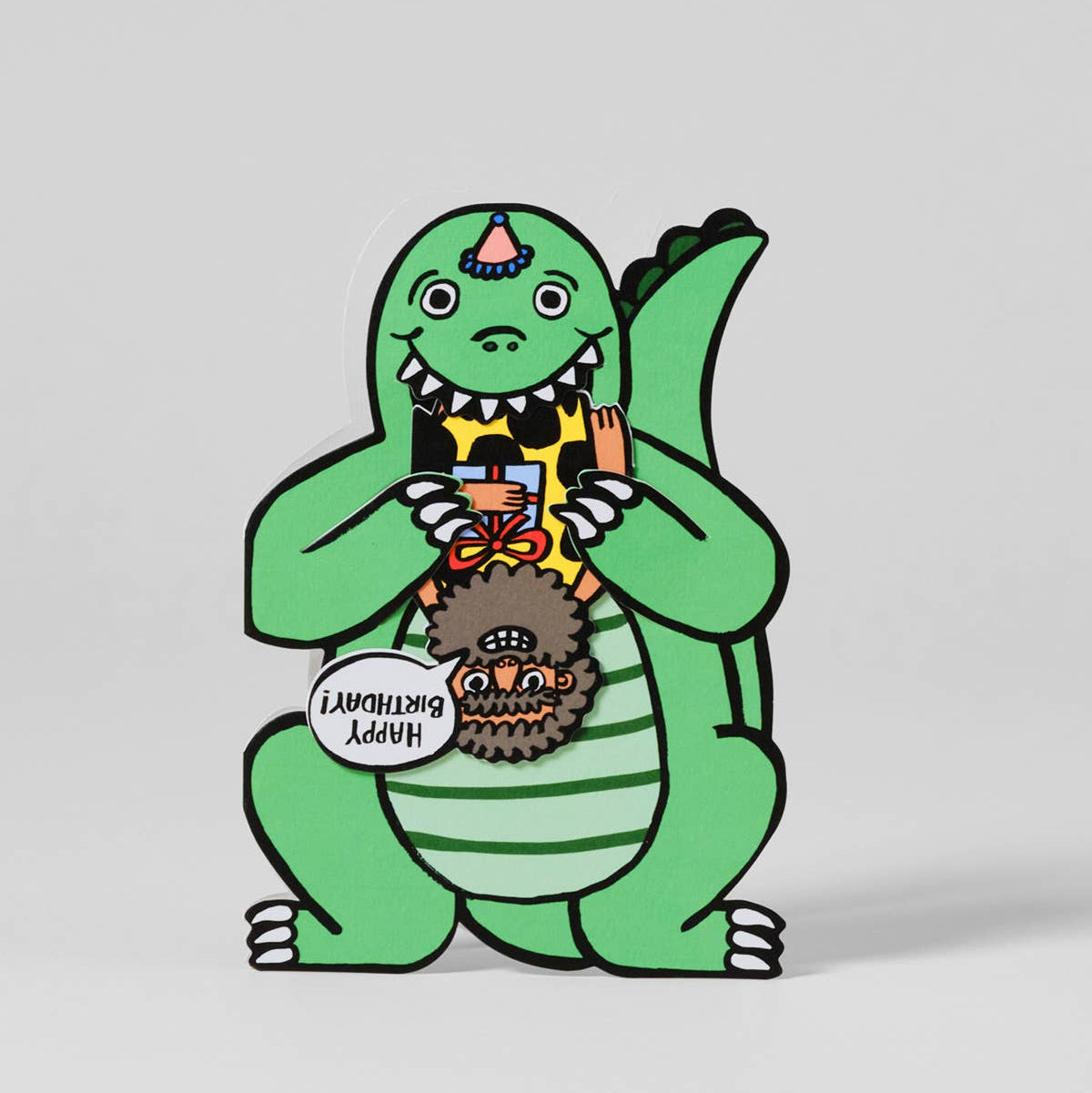 Birthday Card | Dinosaur With Mini Card