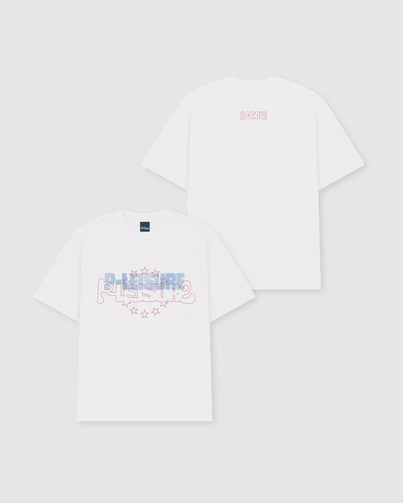 B.Cools P-Star T-shirt in white, detail