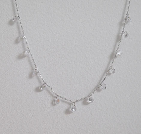 13 CRYSTALS NECKLACE | SILVER