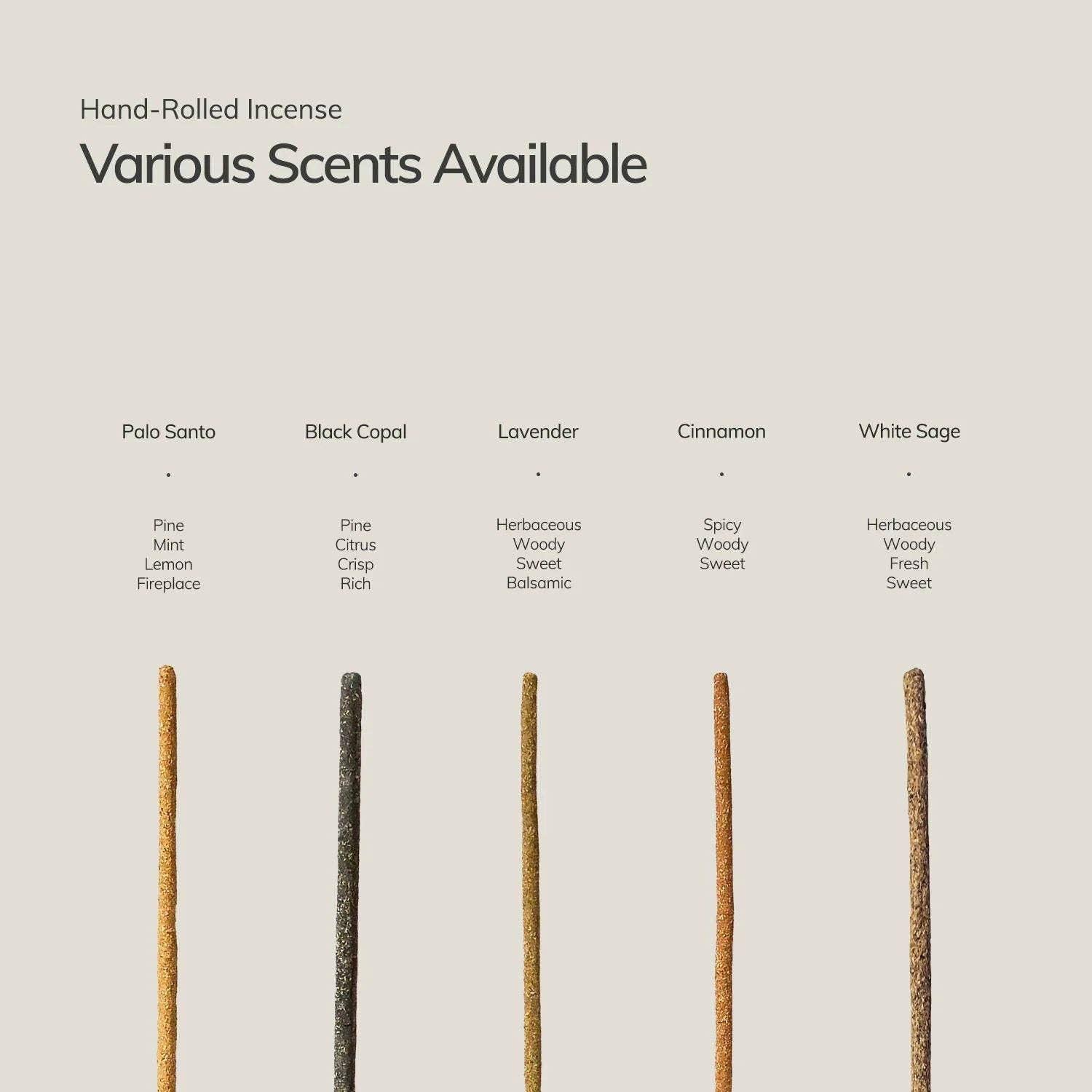 Hand-Rolled Incense Sticks | Palo Santo
