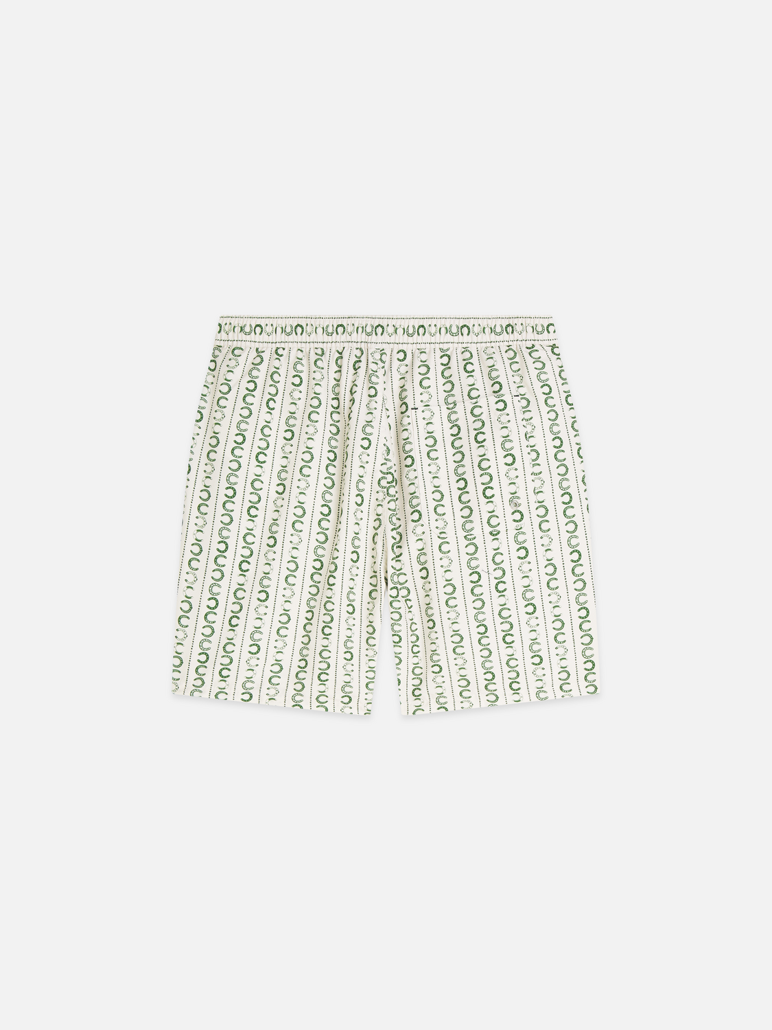 Scotch & Soda Printed Swim Shorts Horseshoe Stripe Eggnog worn back
